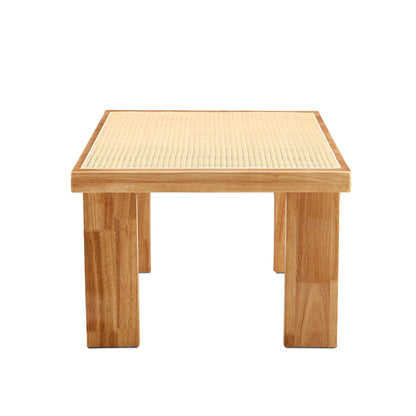 Modern Minimalist Rectangular Rattan Tabletop Coffee Table by Blak Hom