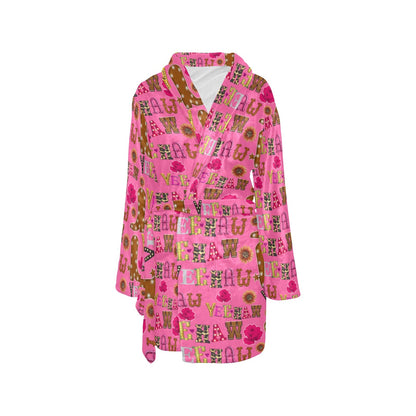 Pink Yeehaw Women's Western Bath Robe by Baha Ranch Western Wear