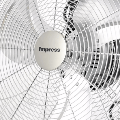 Impress 18-Inch High-Velocity Floor Fan with Chrome Finish by Jupiter Gear Home