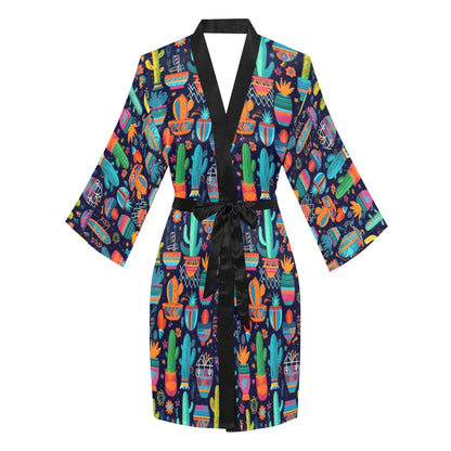 Crazy Cactus Lady Women's Lounge Kimono Robe by Baha Ranch Western Wear