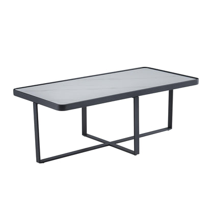 Minimalism Rectangle Coffee Table With Sintered Stone Top by Blak Hom