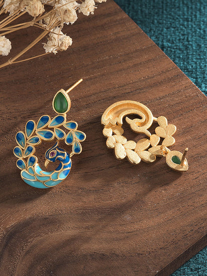 Vintage Peacock Shape Earrings Accessories by migunica