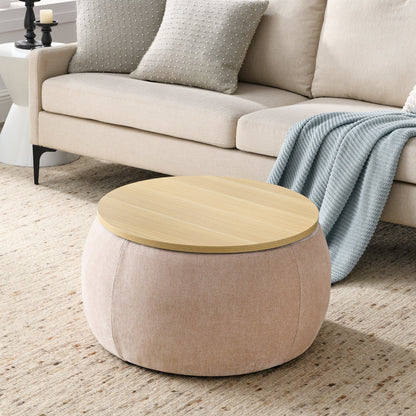 Round Storage Ottoman and Table by Blak Hom