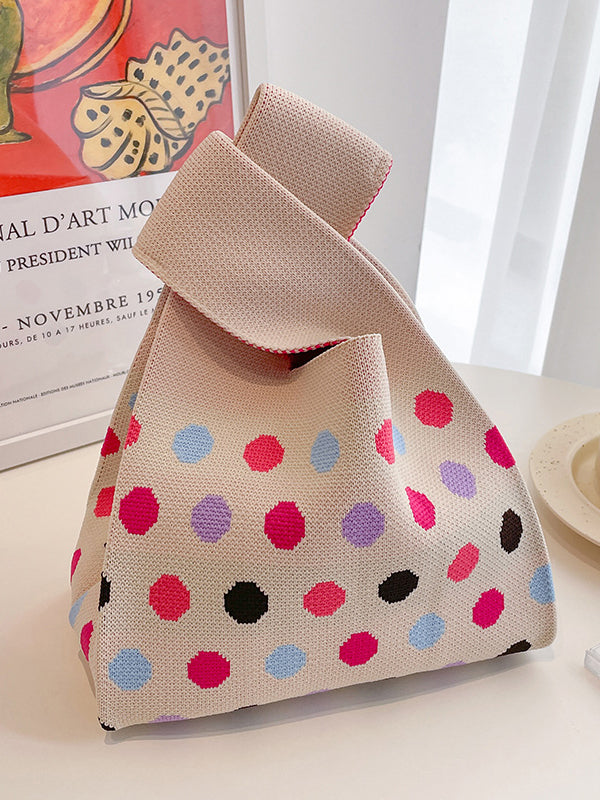 Multi-Colored Polka Dot Bags Handbags by migunica