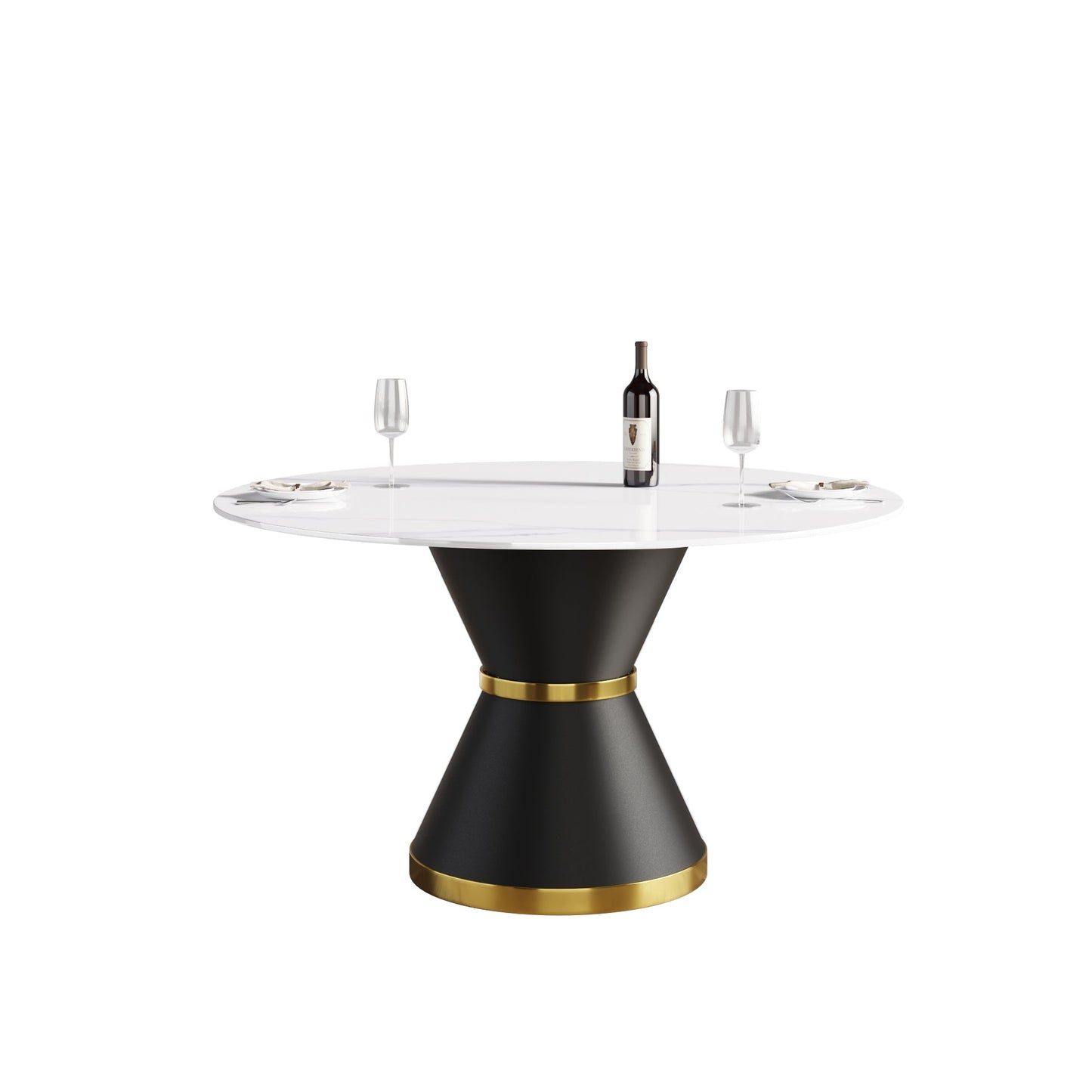 Modern Marble Stone Round Dining Table by Blak Hom