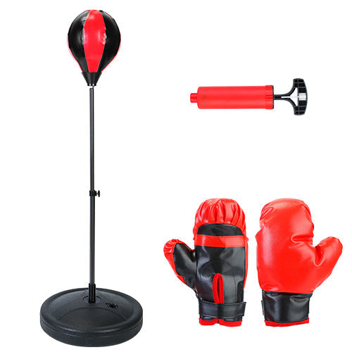 Punching Bag For Kids Junior Boxing Set w/ Boxing Gloves Height Adjustable Free Standing Punching Ball Boxing For Kids Aged 3-8Years Old - Red by VYSN