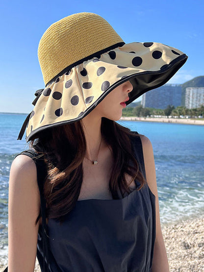 Original Sun Protection Polka-Dot Fisherman Hat by migunica