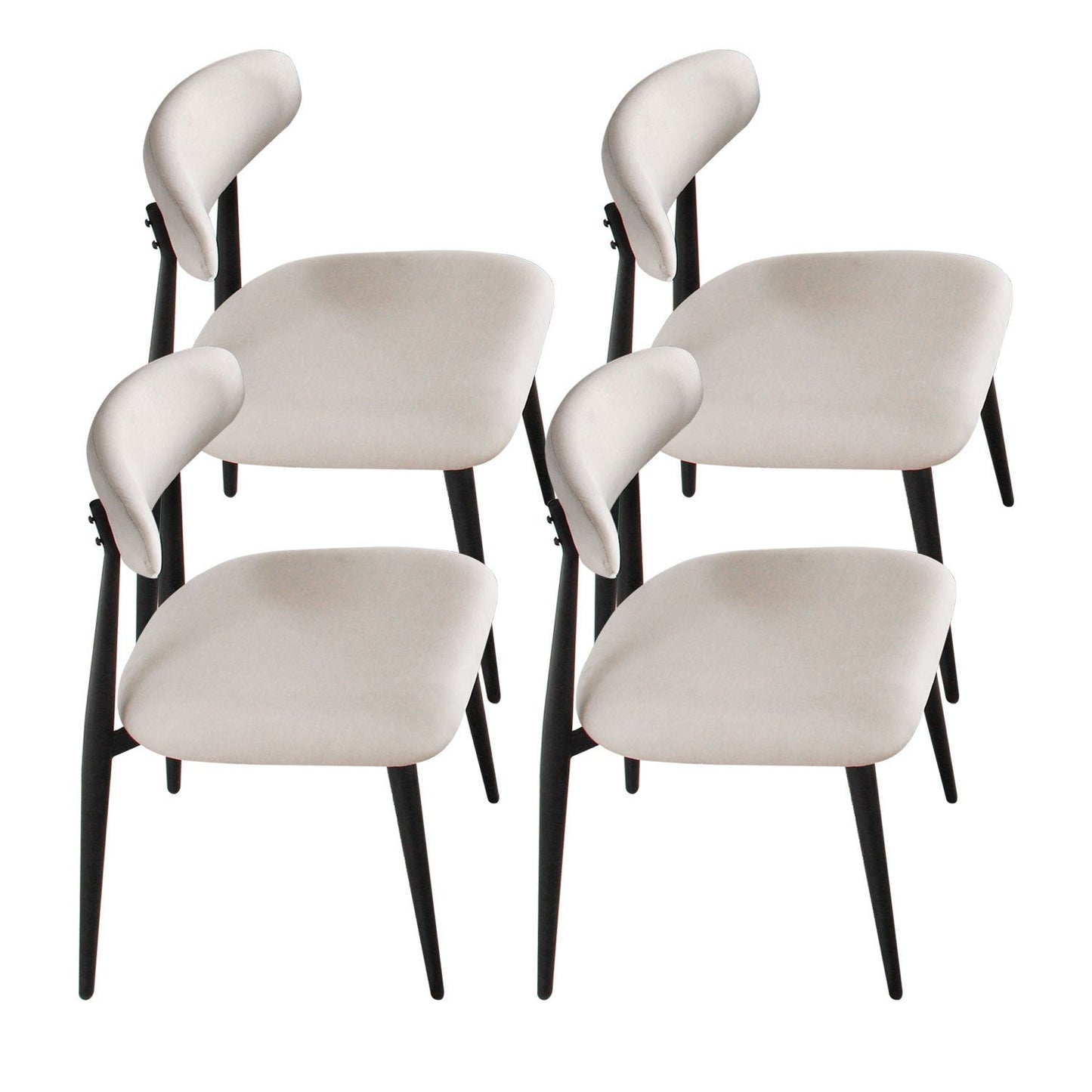 Set of 4 Upholstered Dining Chairs by Blak Hom