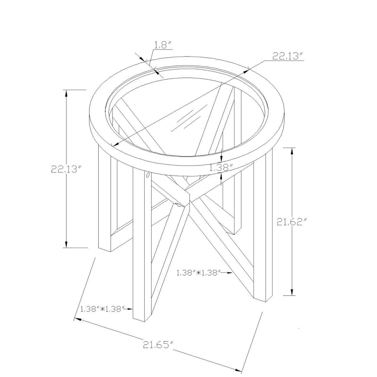 Modern Simple Tempered glass Side Table by Blak Hom