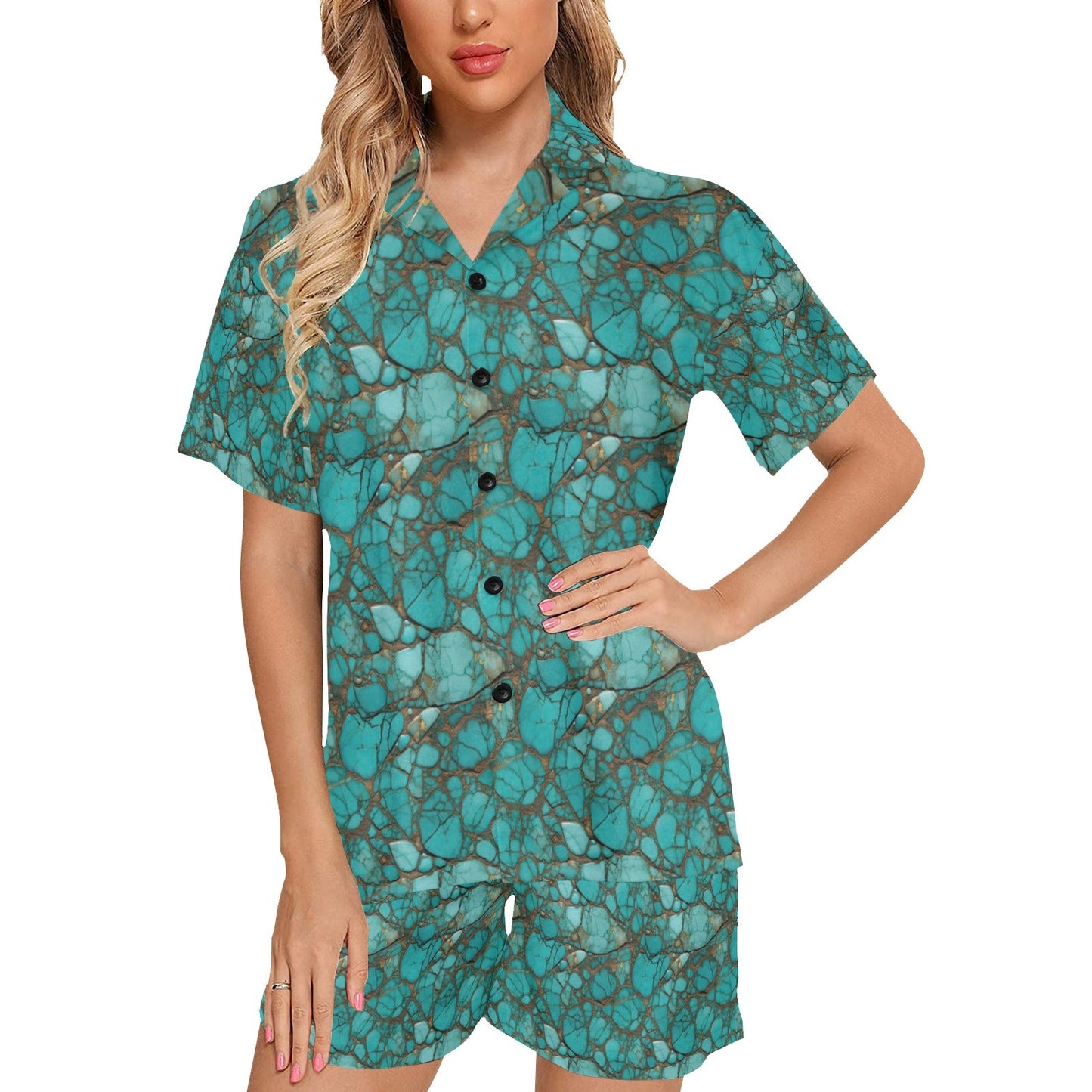 All Turquoise Women's Pajama Set by Baha Ranch Western Wear