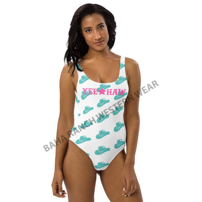 Yeehaw Turquoise Hat Yeehaw Swim Suit by Baha Ranch Western Wear