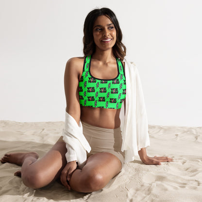 Neon Yeehaw Padded Sports Bra by Baha Ranch Western Wear