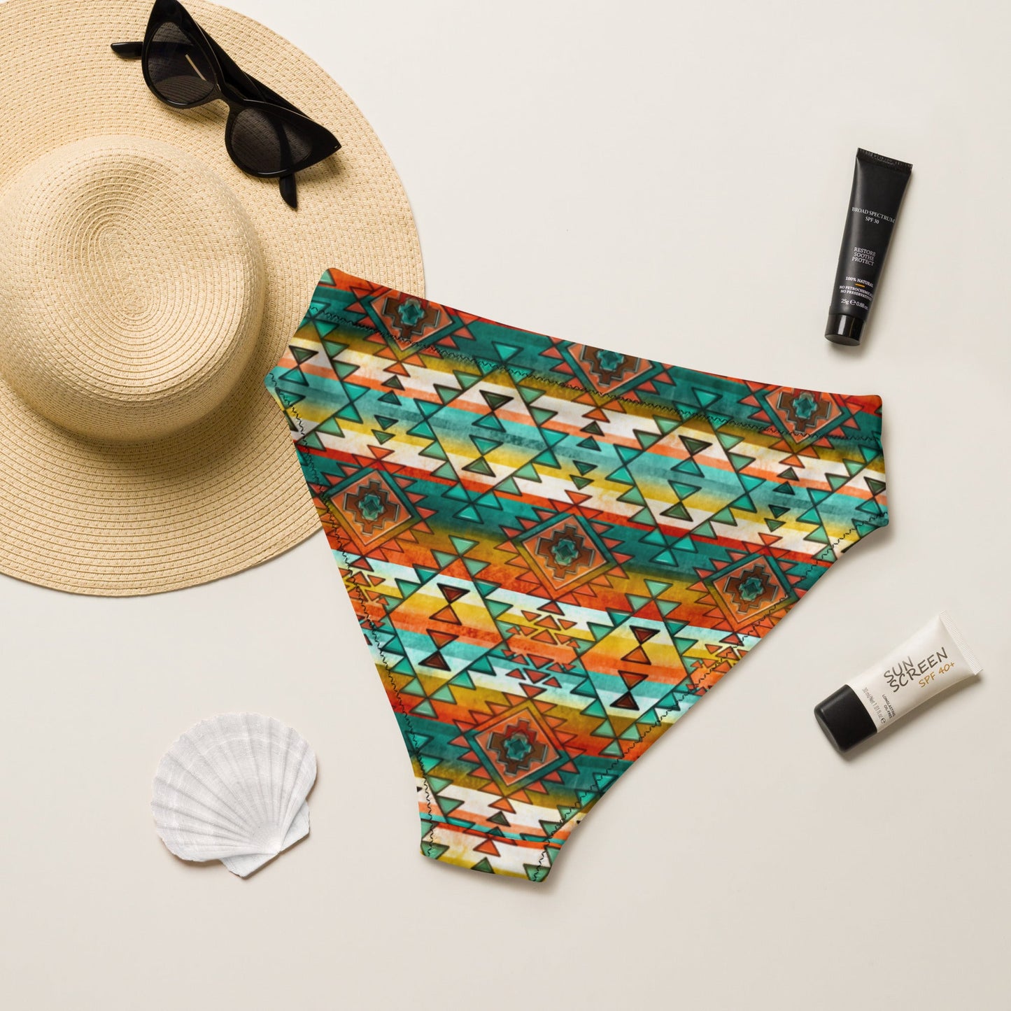 Yeehaw Mustard Aztec Bikini Bottom by Baha Ranch Western Wear