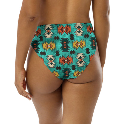 Yeehaw Turquoise Aztec Bikini Bottom by Baha Ranch Western Wear