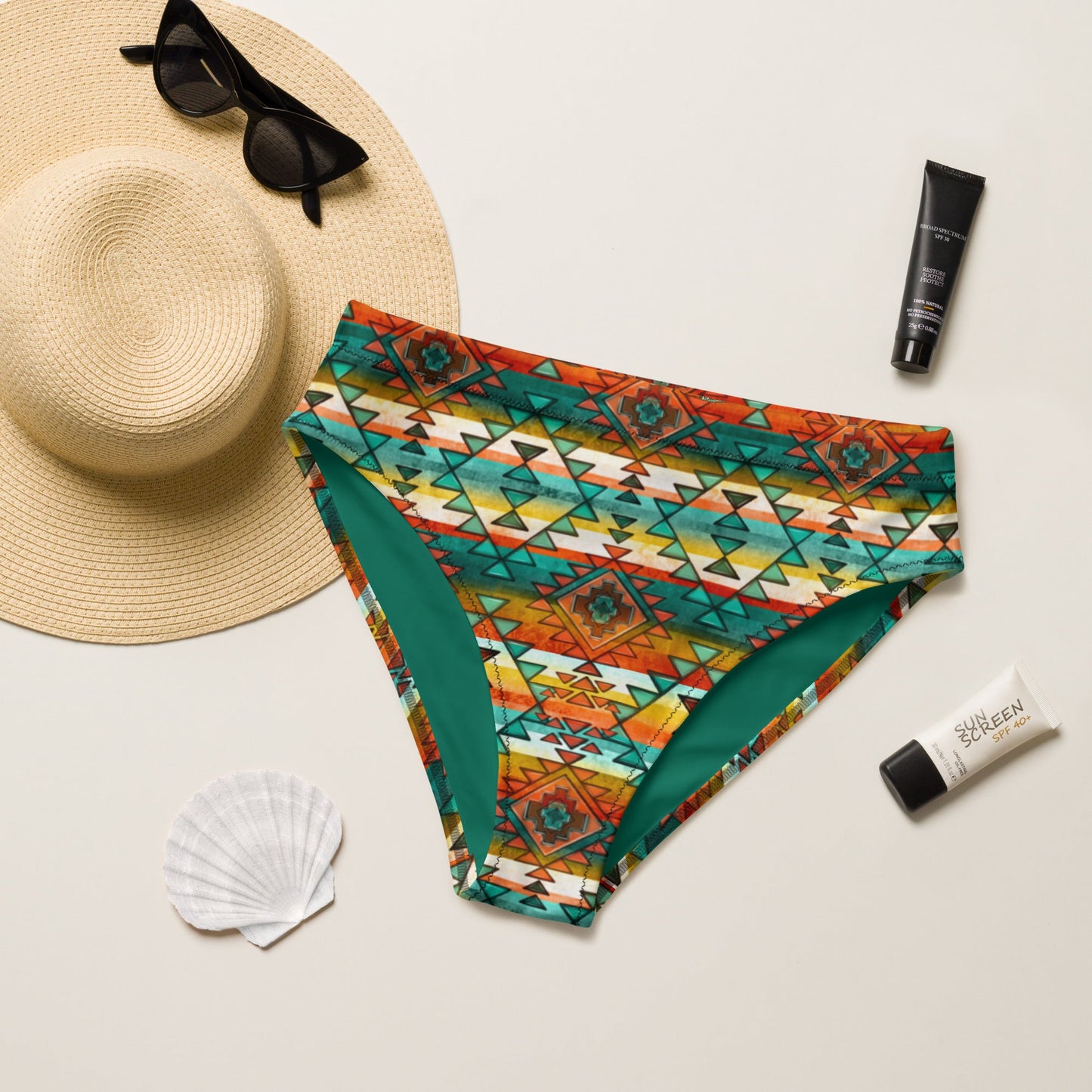 Yeehaw Mustard Aztec Bikini Bottom by Baha Ranch Western Wear