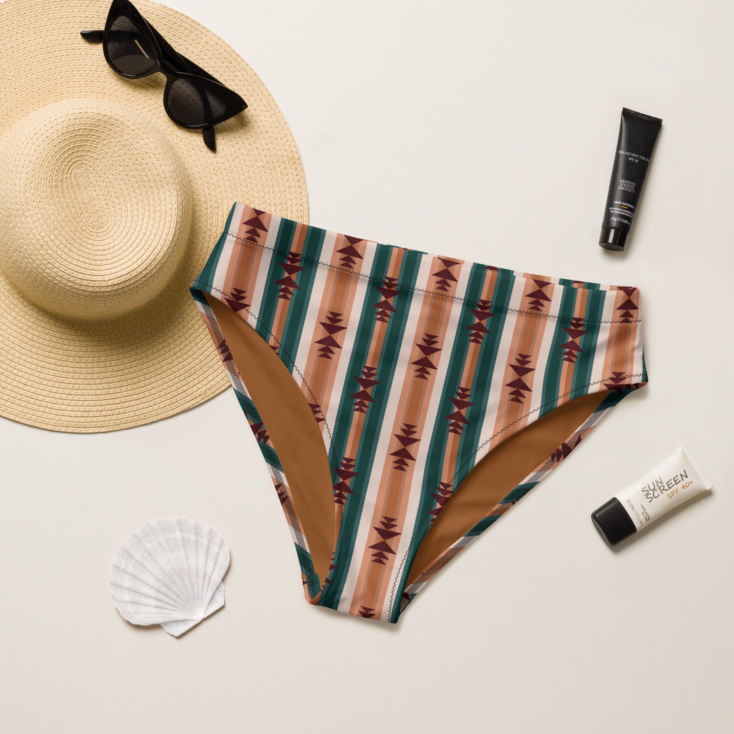 Yeehaw Cocoa Aztec Bikini Bottom by Baha Ranch Western Wear