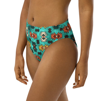 Yeehaw Turquoise Aztec Bikini Bottom by Baha Ranch Western Wear