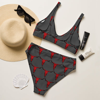 Yeehaw Red Bull Skull Bikini by Baha Ranch Western Wear