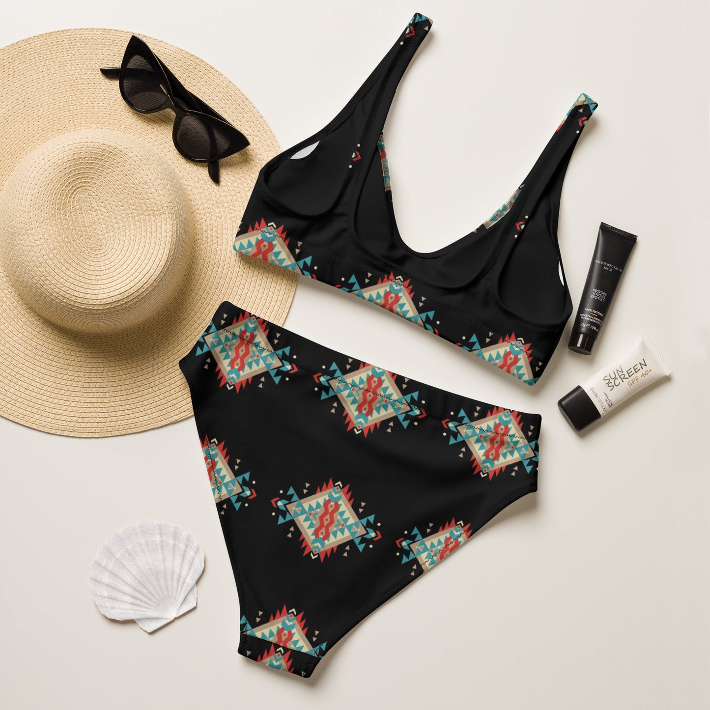 Yeehaw Black Aztec Bikini by Baha Ranch Western Wear