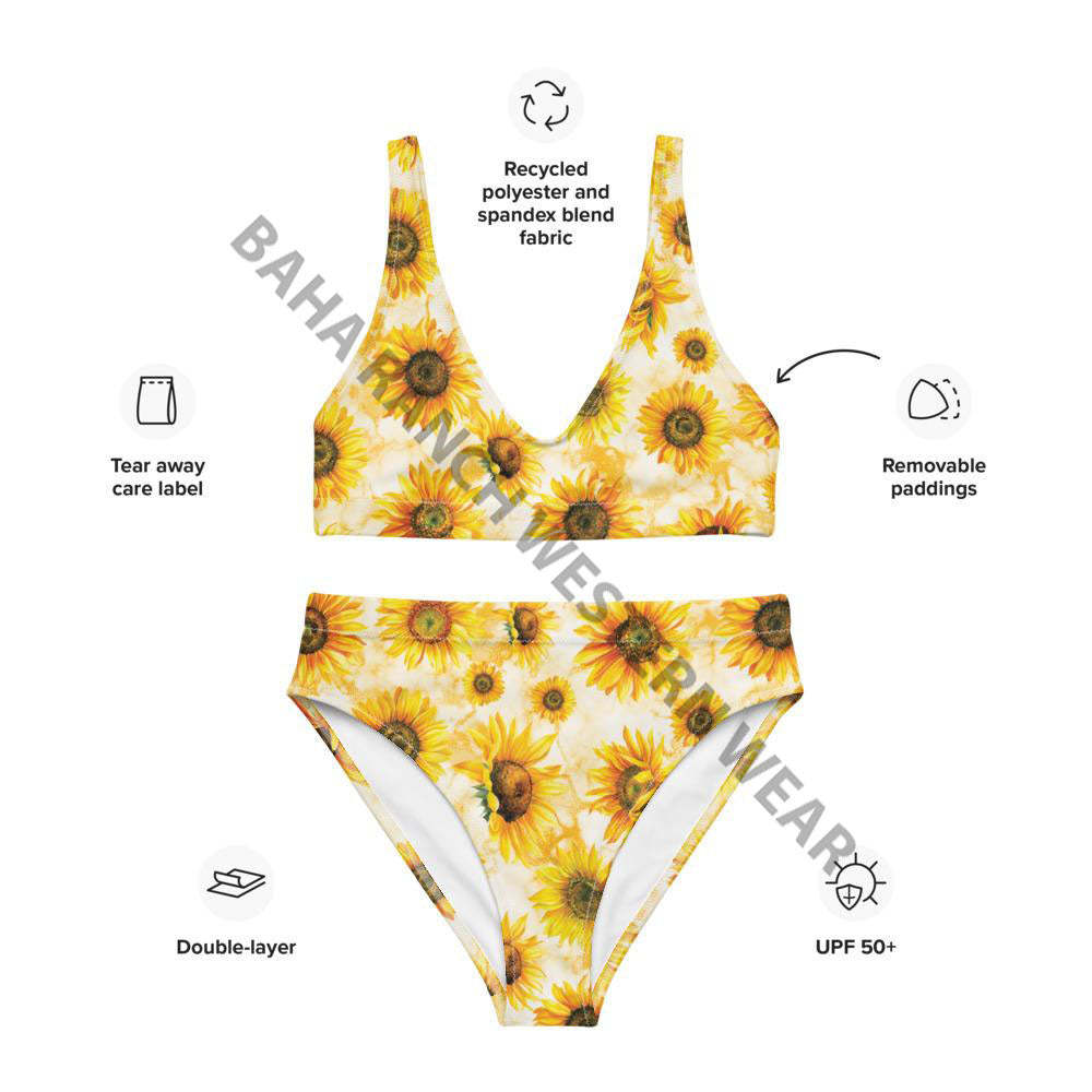 Yeehaw Sunflower Bikini by Baha Ranch Western Wear