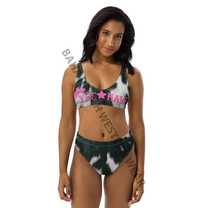 Yeehaw Cow Print Bikini by Baha Ranch Western Wear