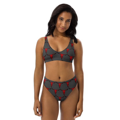 Yeehaw Red Bull Skull Bikini by Baha Ranch Western Wear