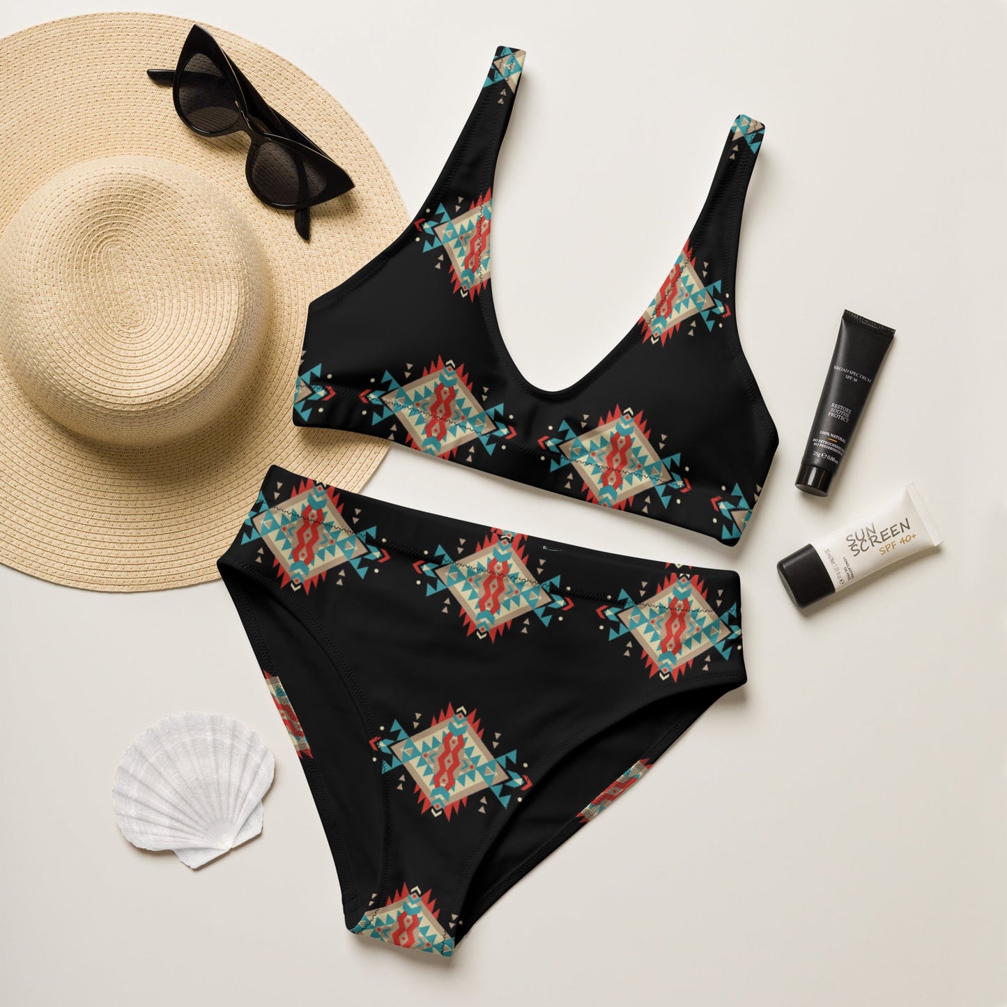 Yeehaw Black Aztec Bikini by Baha Ranch Western Wear