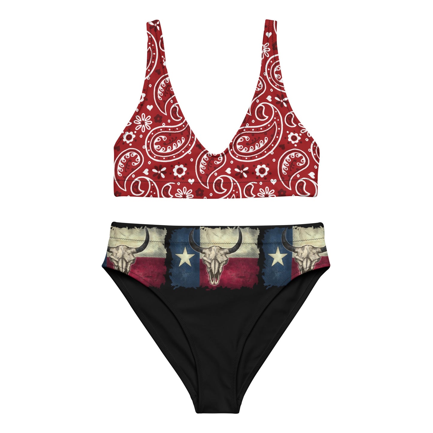 Yeehaw Texas Bandana Red White & Blue Bikini by Baha Ranch Western Wear