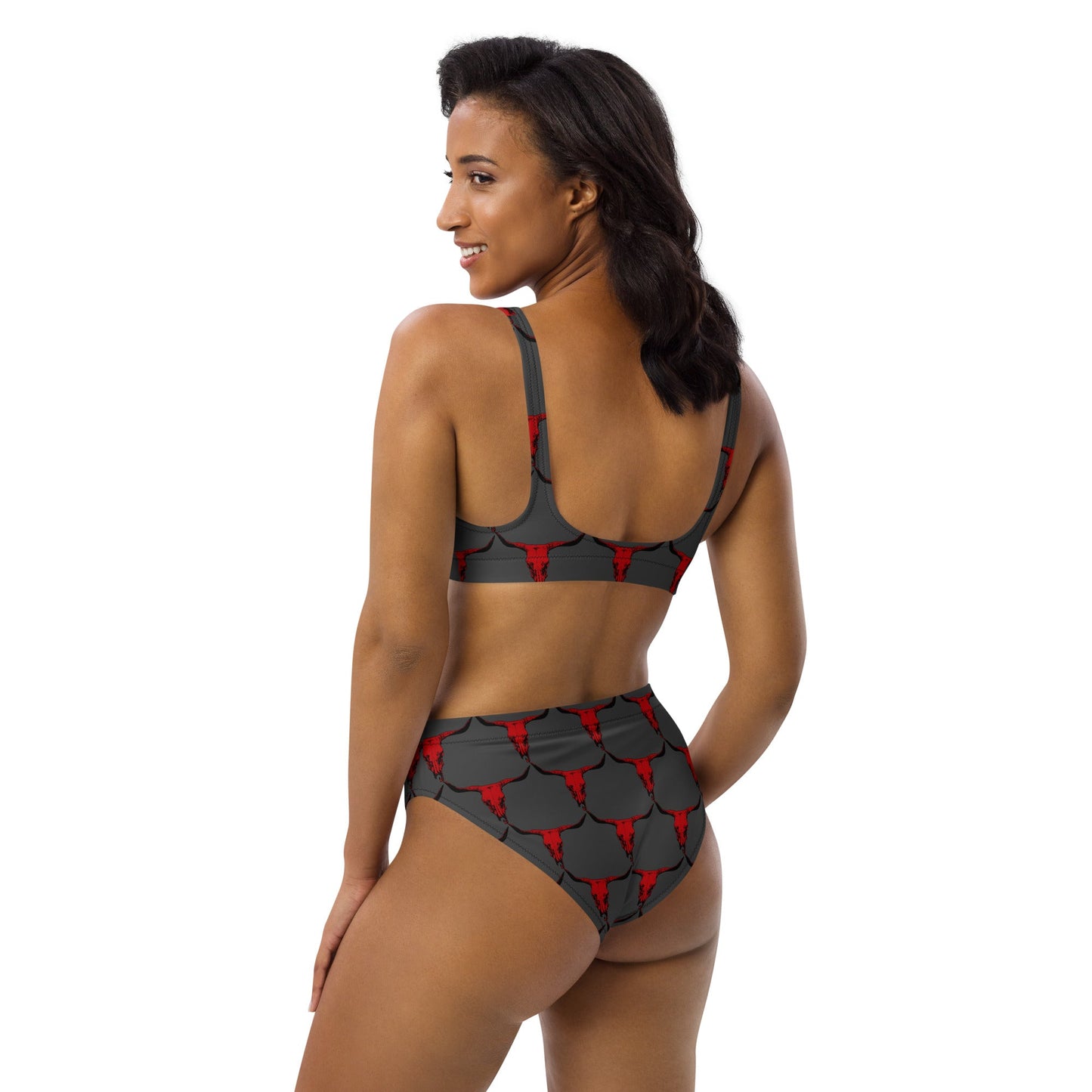 Yeehaw Red Bull Skull Bikini by Baha Ranch Western Wear