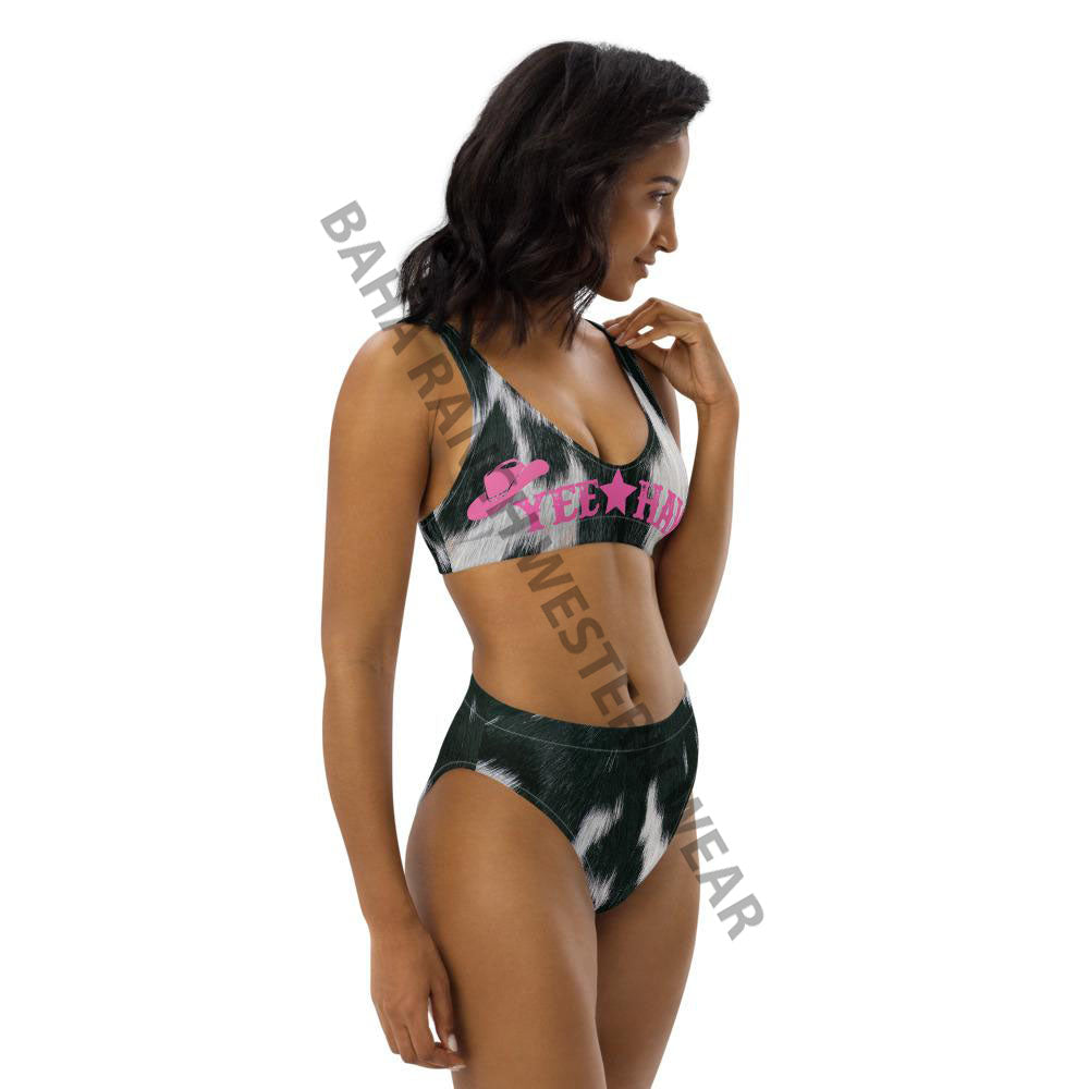 Yeehaw Cow Print Bikini by Baha Ranch Western Wear