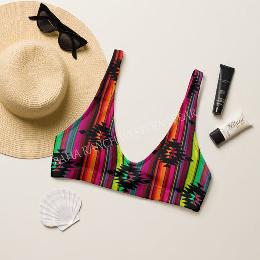 Yeehaw Aztec Serape Bikini Top by Baha Ranch Western Wear