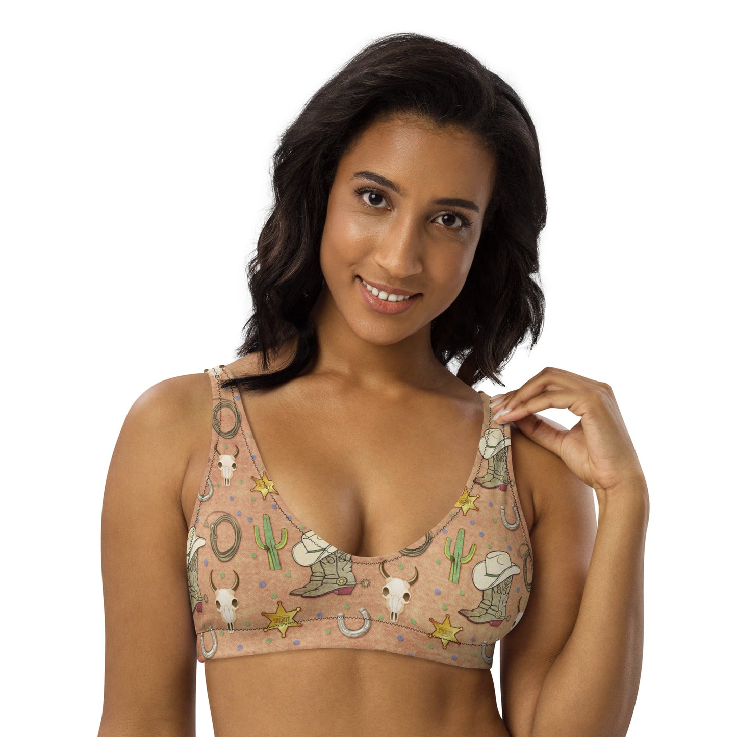 Yeehaw Desert Symbols Bikini Top by Baha Ranch Western Wear