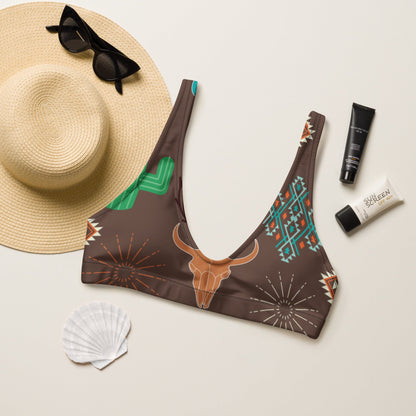 Yeehaw Bullhead Cactus Bikini Top by Baha Ranch Western Wear