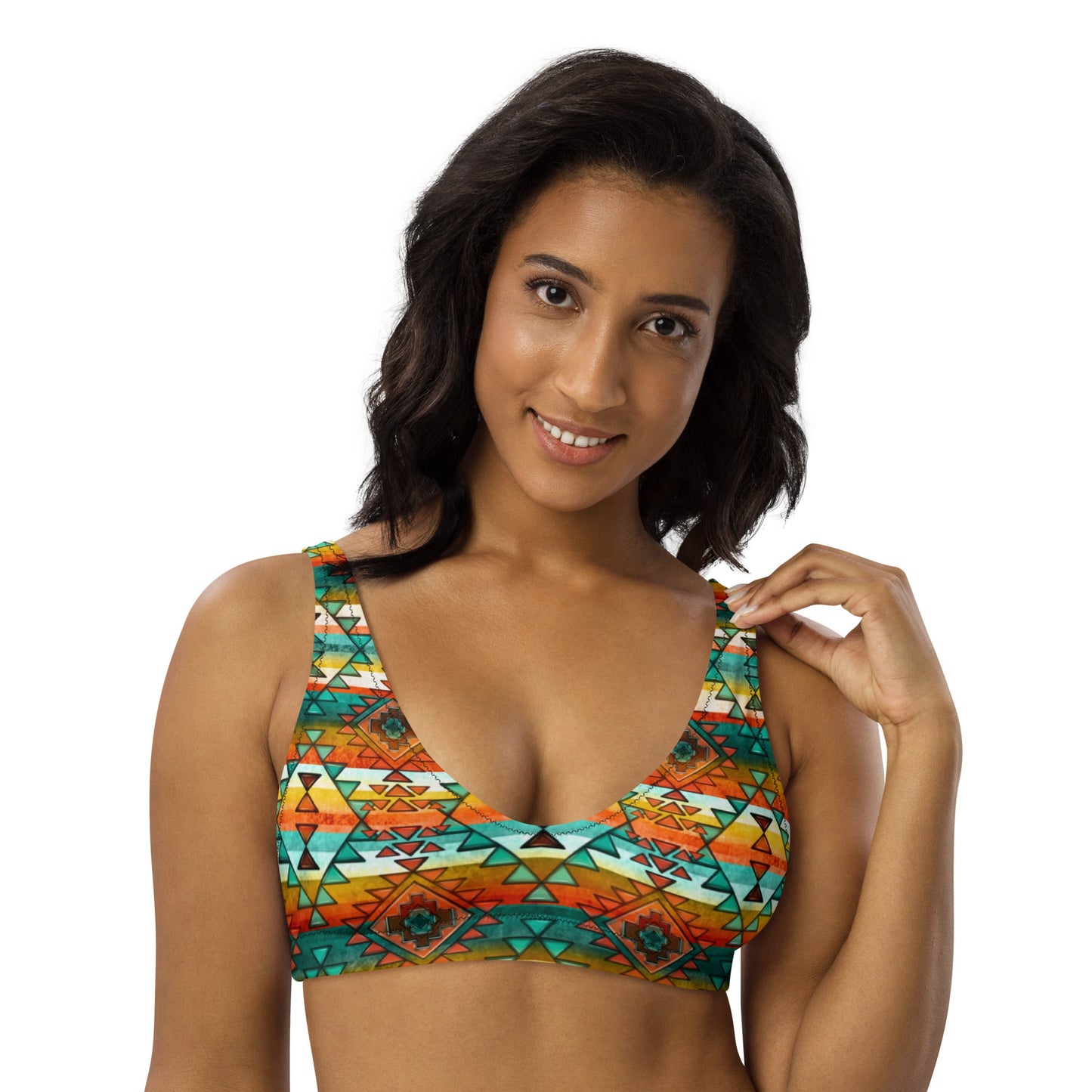 Yeehaw Mustard Aztec Bikini Top by Baha Ranch Western Wear