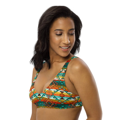 Yeehaw Mustard Aztec Bikini Top by Baha Ranch Western Wear