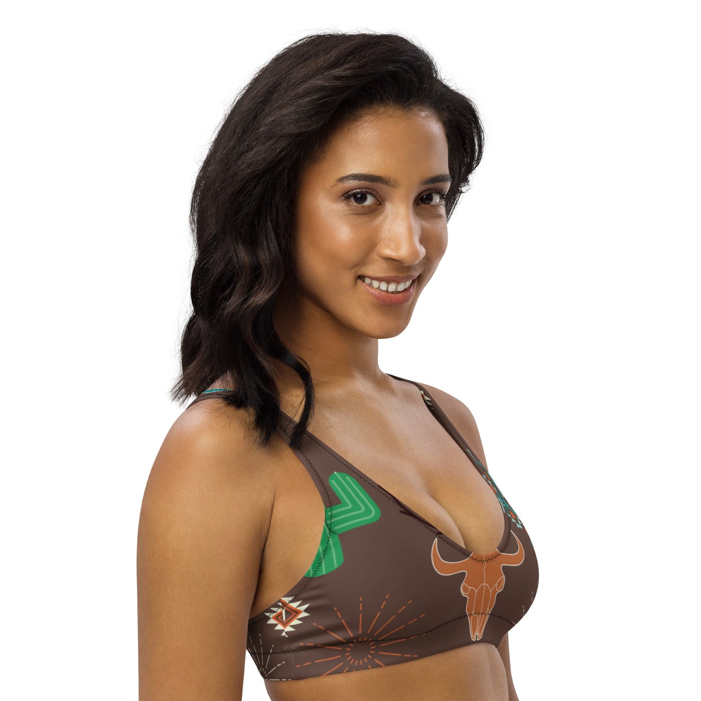 Yeehaw Bullhead Cactus Bikini Top by Baha Ranch Western Wear