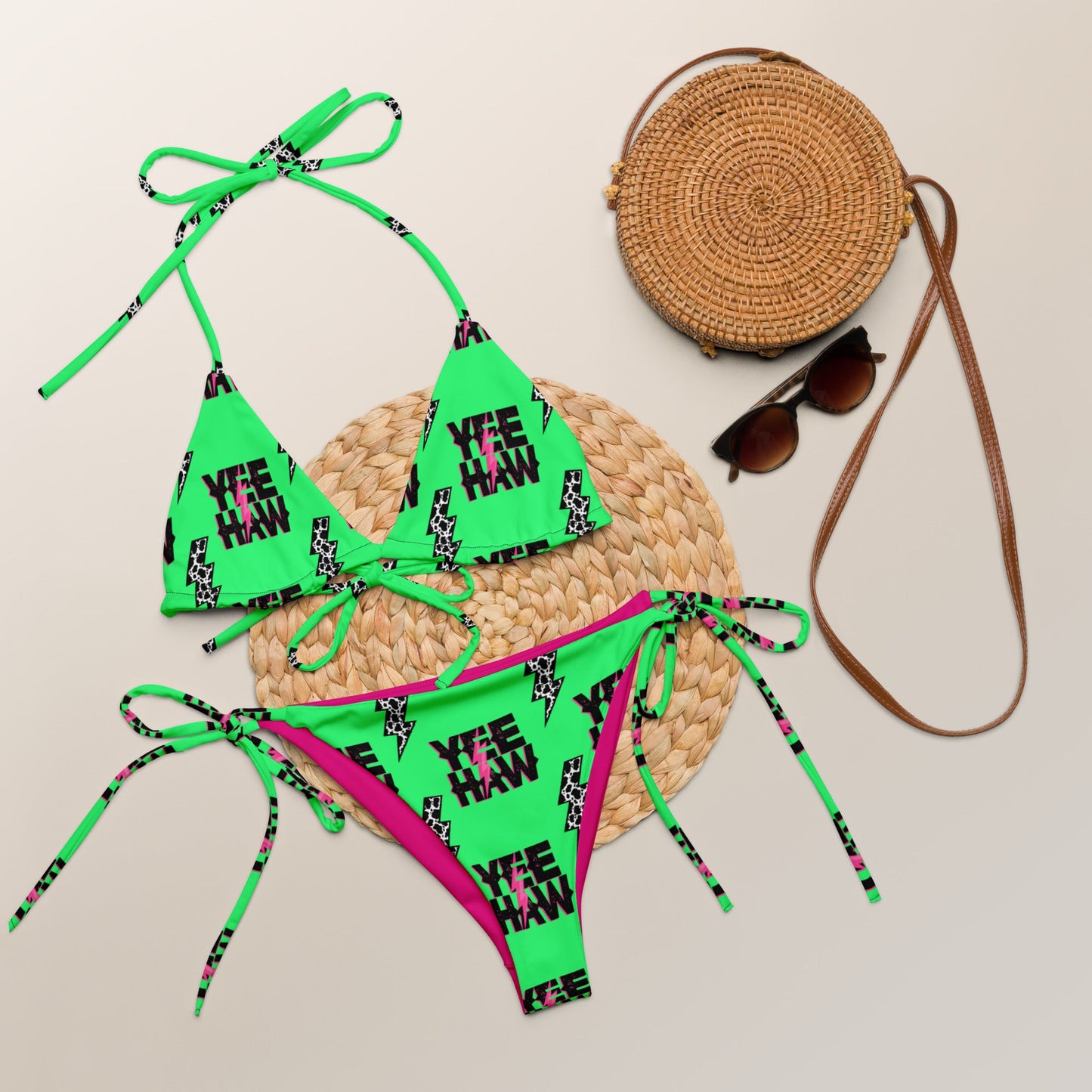 Yeehaw Neon String Bikini by Baha Ranch Western Wear