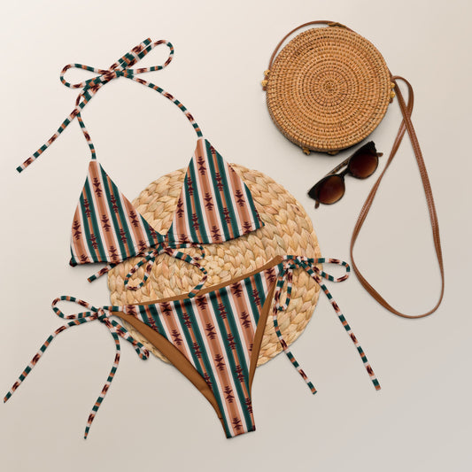 Yeehaw Cocoa Aztec String Bikini by Baha Ranch Western Wear