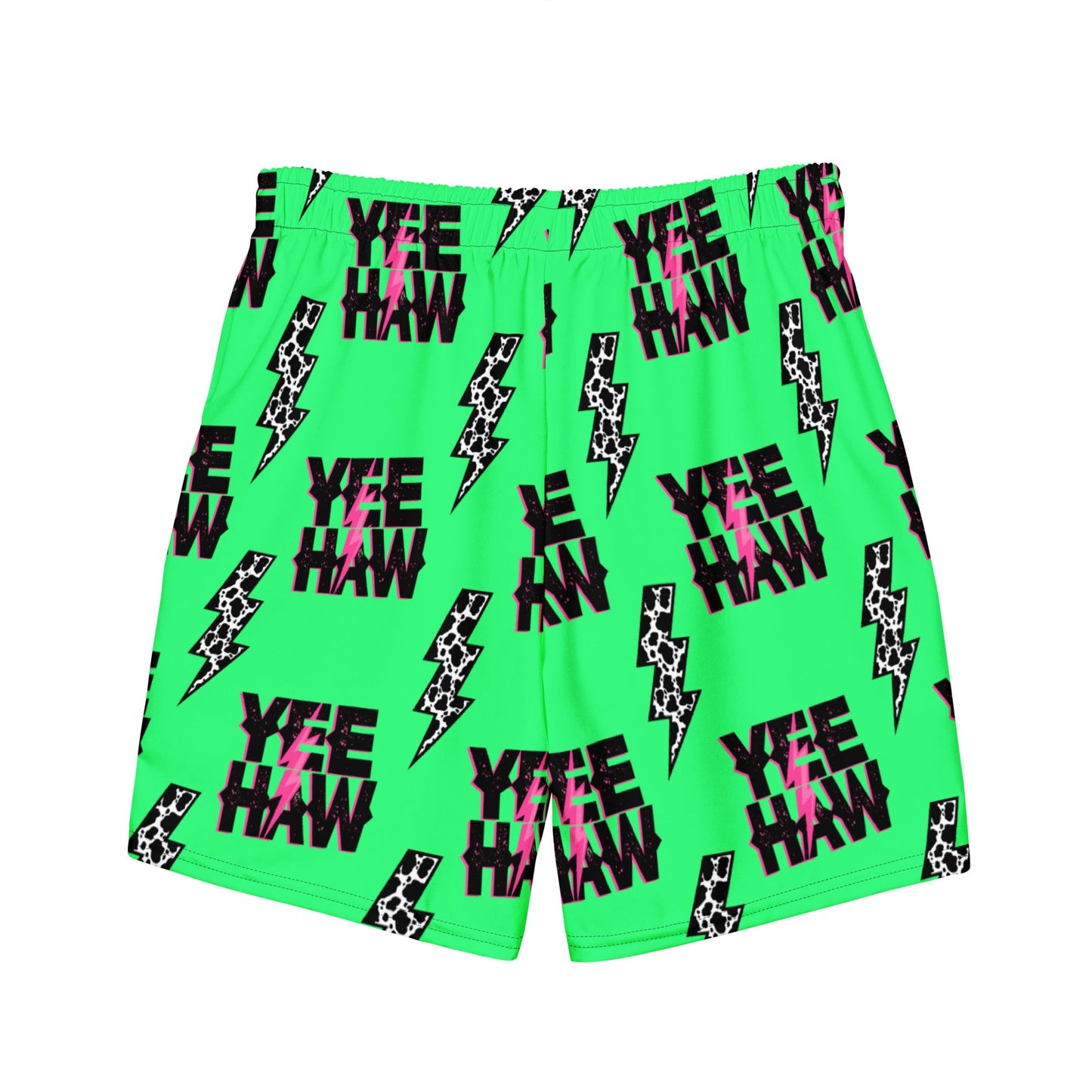 Yeehaw Neon Men's Swim Trunks by Baha Ranch Western Wear