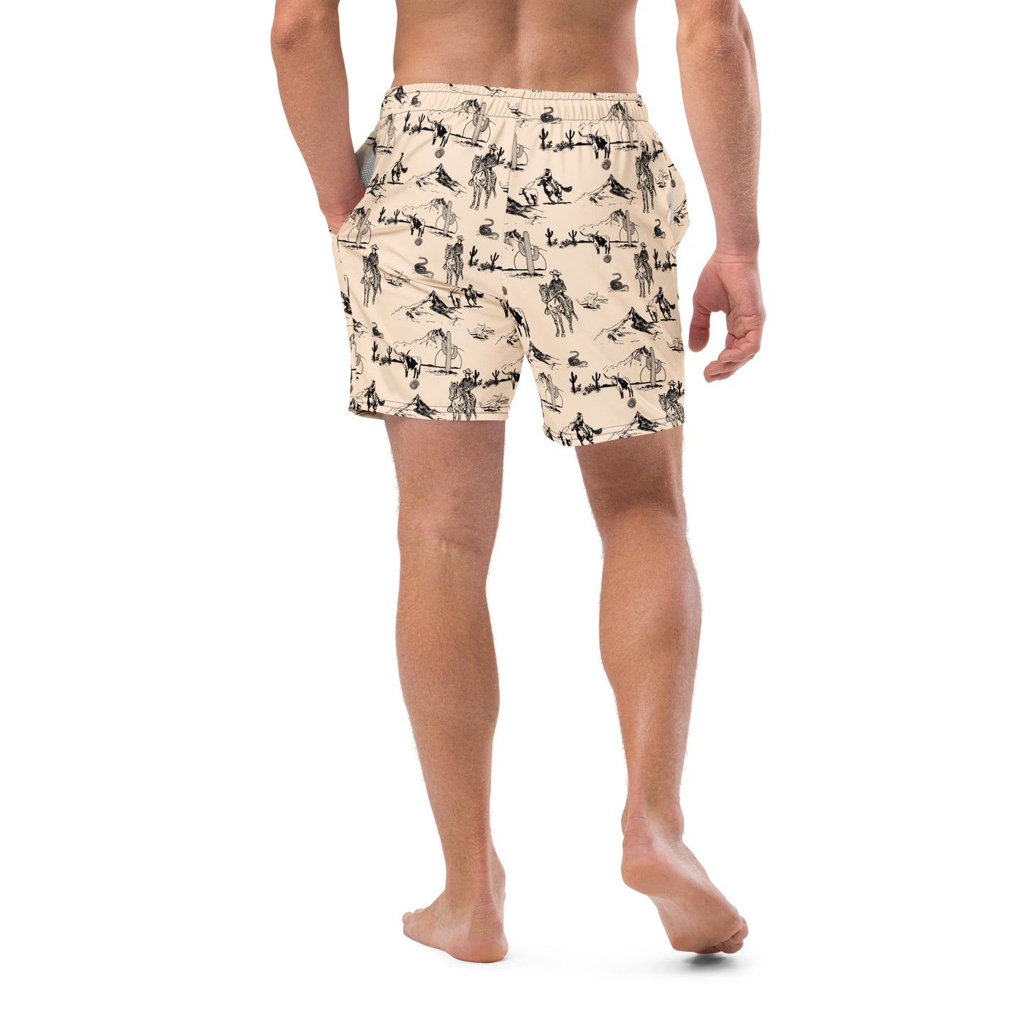 Yeehaw Cowboy Ranch Men's Swim Trunks by Baha Ranch Western Wear