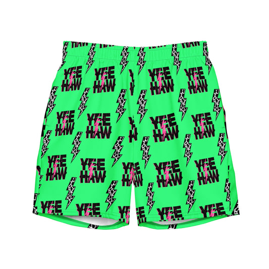 Yeehaw Neon Men's Swim Trunks by Baha Ranch Western Wear