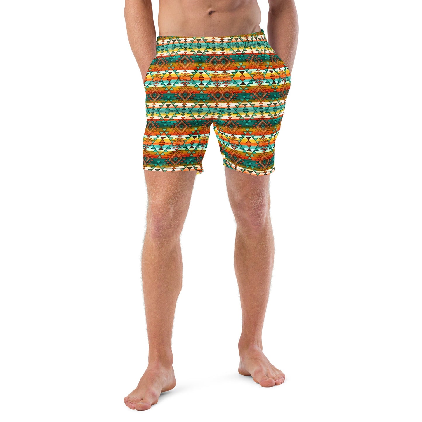 Yeehaw Native Aztec Men's Swim Trunks by Baha Ranch Western Wear