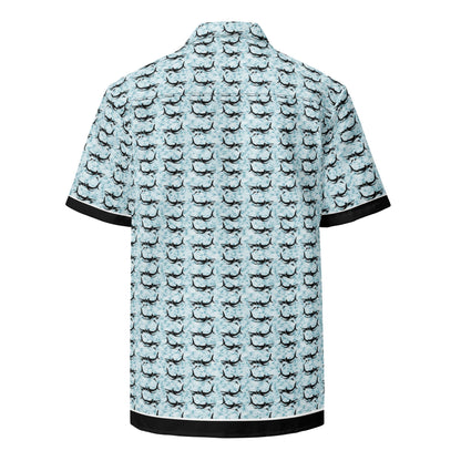 Shark Frenzy button shirt by Tropical Seas Clothing