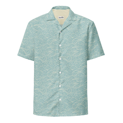 Salty Swirls Button Down Hawaiian Shirt - Coastal Summer 2024 Collection by Tropical Seas Clothing