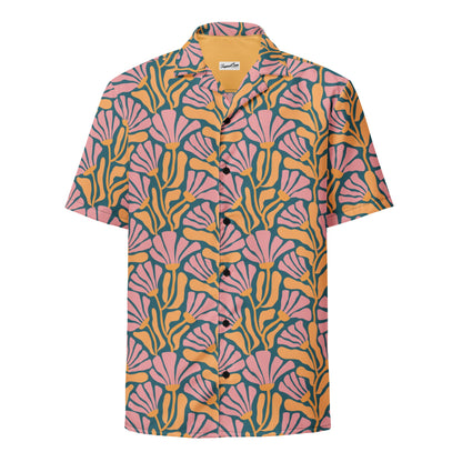 Tropic Orchid Point Button Down Hawaiian Shirt - Coastal Summer 2024 Collection by Tropical Seas Clothing