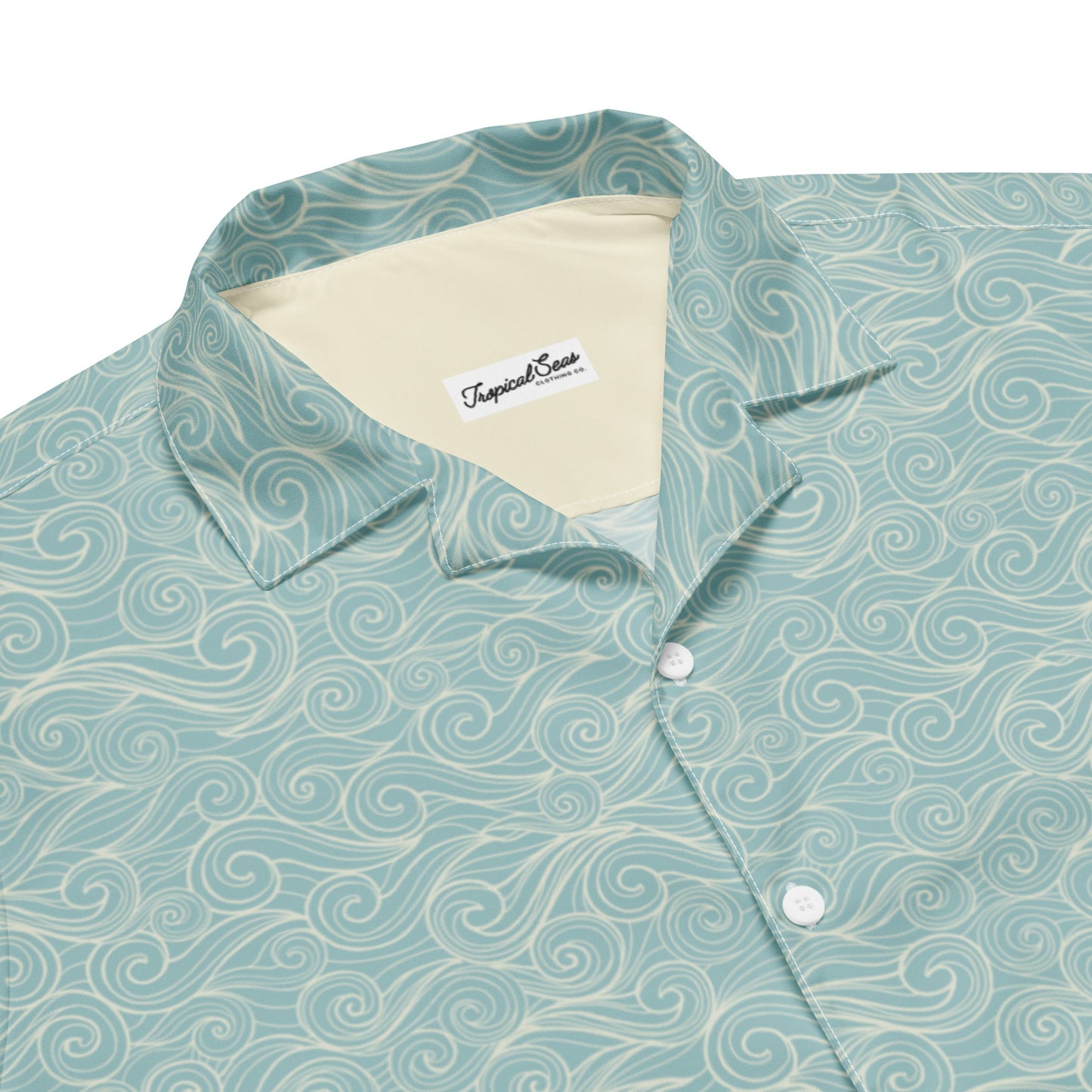 Salty Swirls Button Down Hawaiian Shirt - Coastal Summer 2024 Collection by Tropical Seas Clothing