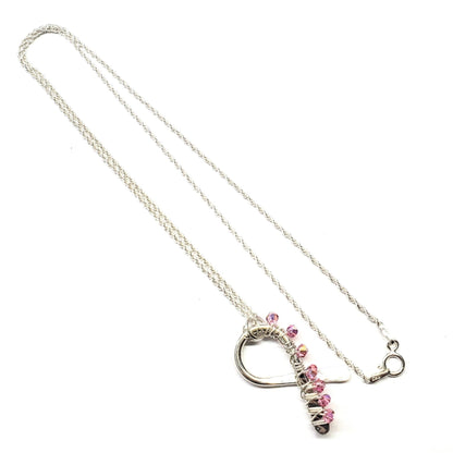 2024 Breast Cancer Awareness Crystal Ribbon Necklace - Limited Edition of 10 by Alexa Martha Designs