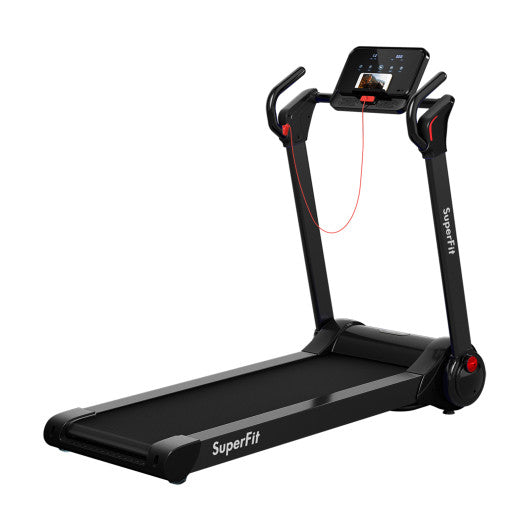 2.25 HP Electric Motorized Folding Running Treadmill Machine with LED Display-Black by VYSN