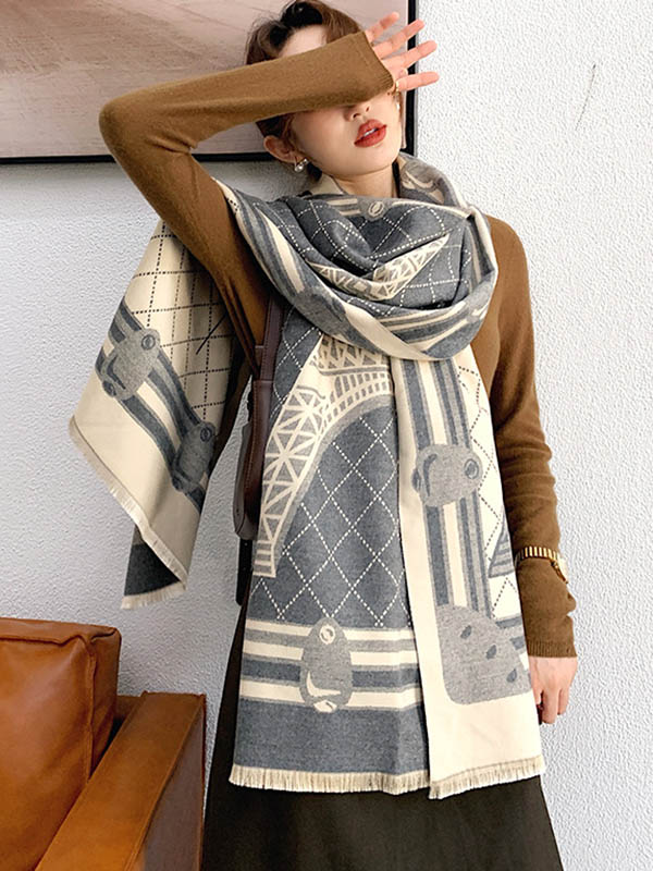 Original Warm Print Shawl&Scarf by migunica