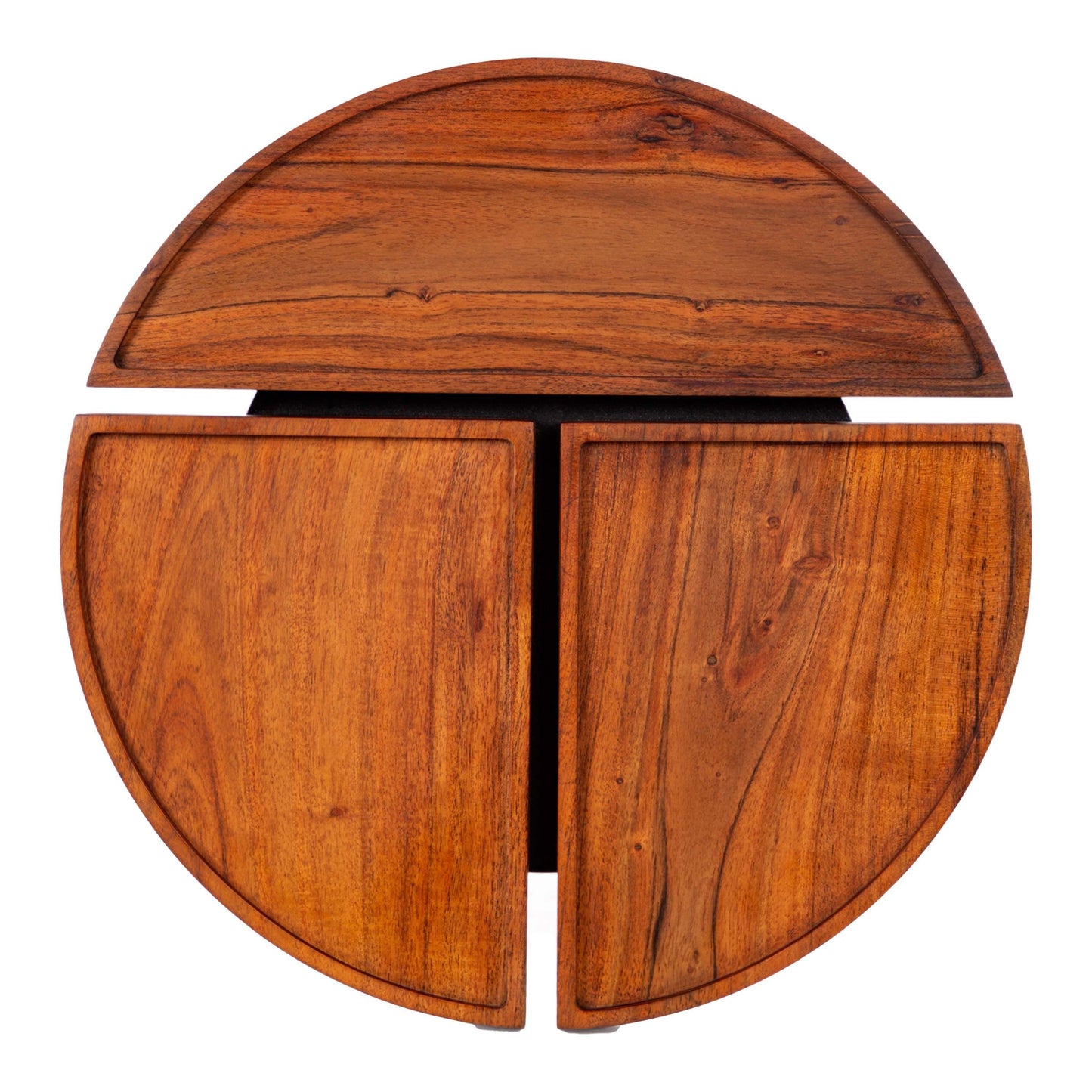 Round Acacia Wood Side Accent Table by Blak Hom